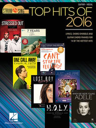 Top Hits of 2016 Strum and Sing Guitar and Fretted sheet music cover